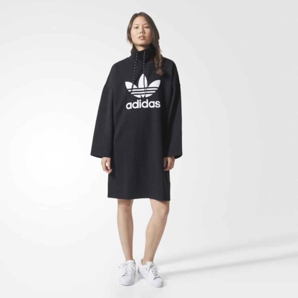 EUC Adidas x Pharrell Williams Hu Hiking Sweatshirt Dress in black